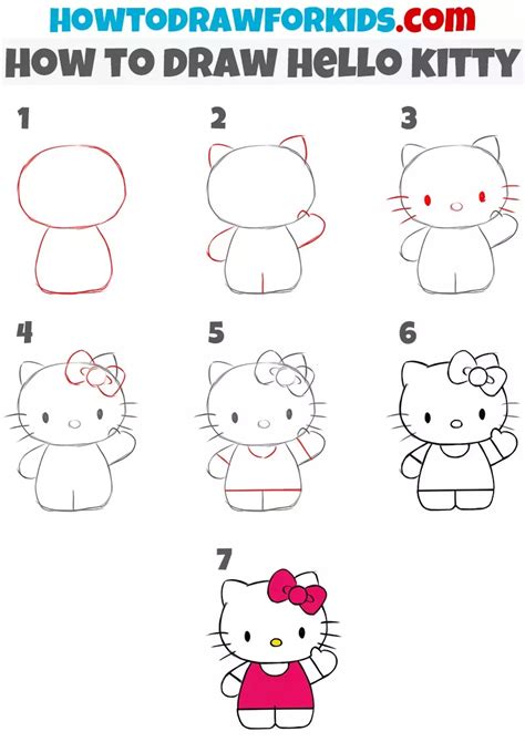 hello kitty easy to draw|how to draw a cute kitten.